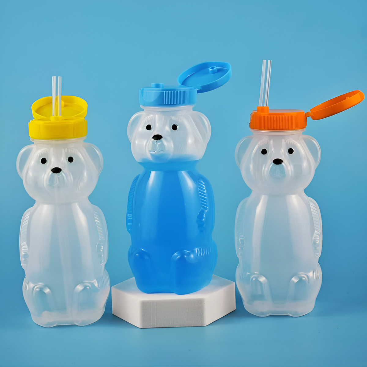 Bear Canister - زجاجة بلاستيكية على شكل دب لطيف،
