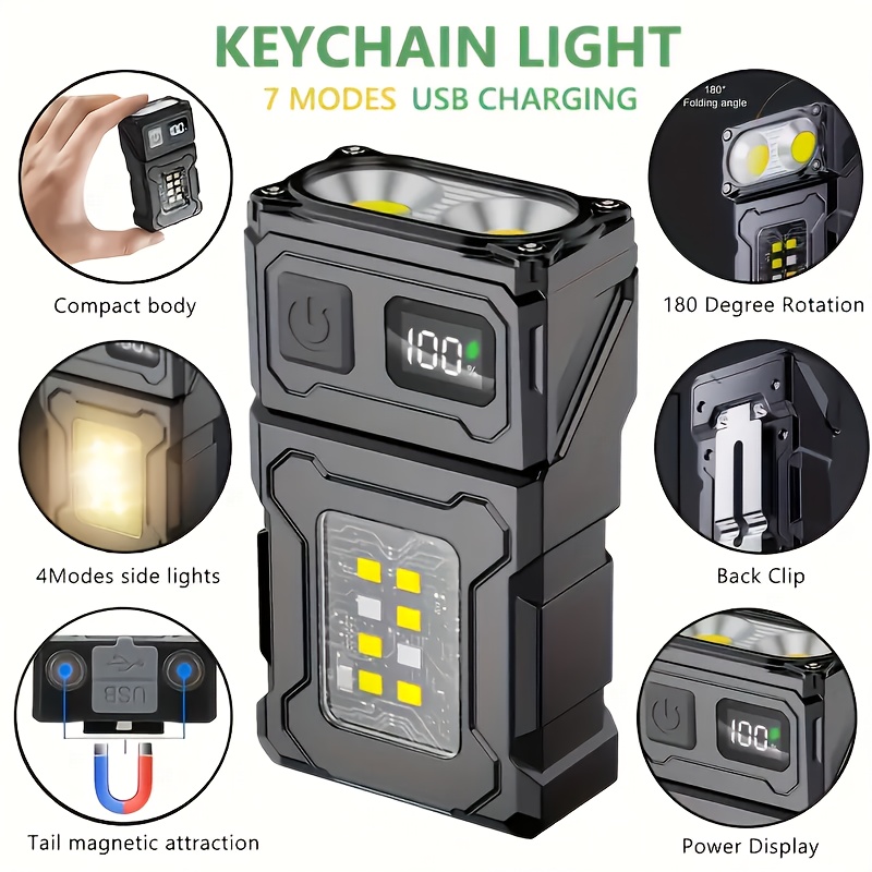 Outdoor Camping Accessories - مصباح جيب LED صغير قابل لإعادة