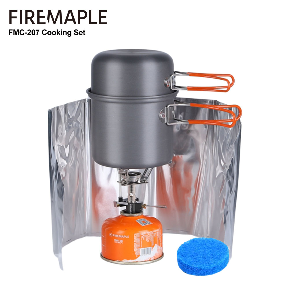 Outdoor Camping Solo - النار القيقب FMC-207 طقم أواني الطبخ