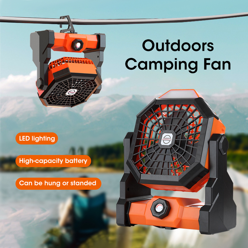 Outdoor Camping Fan - مروحة تخييم 10000 مللي أمبير في