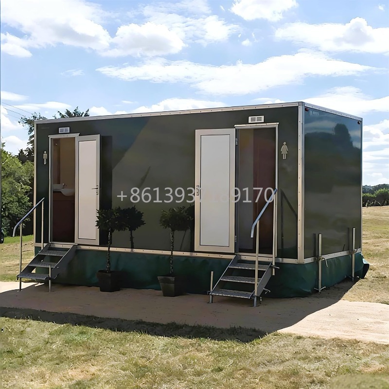 مقطورة مرحاض متنقلة مع حوض ودش - مراجعة Outdoor Camping Toilet وسعره