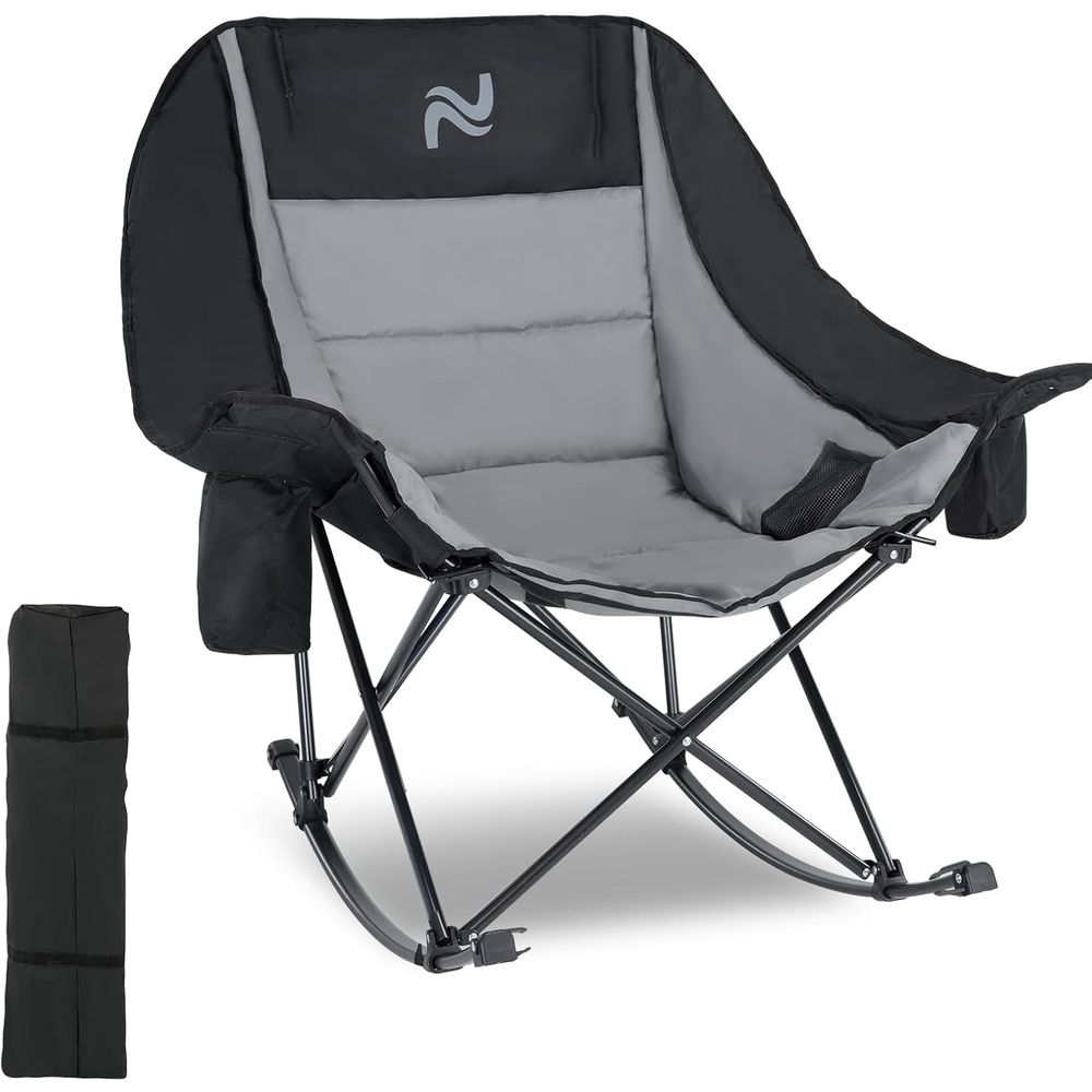 كرسي هزاز محمول للاستخدام الخا - مراجعة Outdoor Camping Rocking Chair وسعره