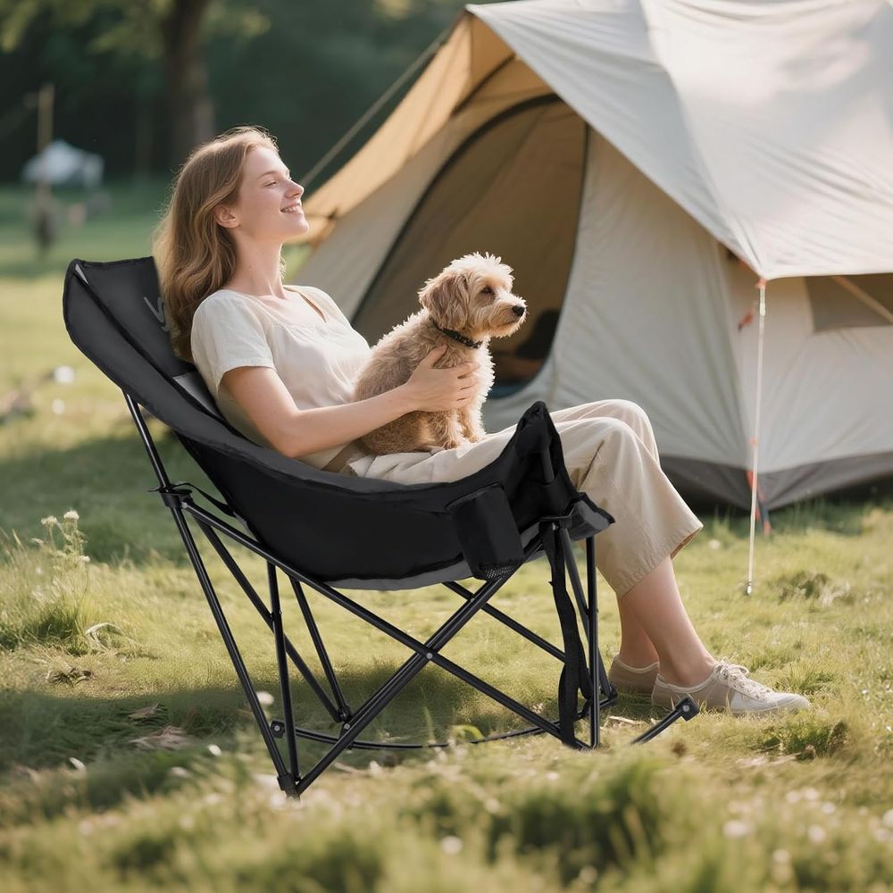 كرسي هزاز محمول للاستخدام الخا - مراجعة Outdoor Camping Rocking Chair وسعره