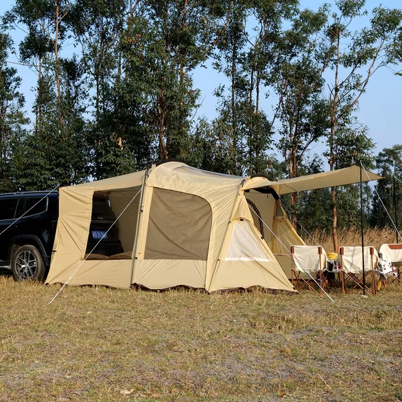 خيمة خلفية للسيارة مخصصة من مص - مراجعة Outdoor Camping Car Tail Tent وسعره