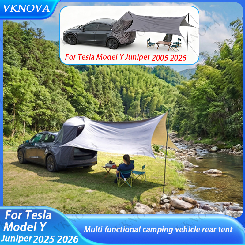 خيمة خلفية لسيارة تيسلا موديل  - مراجعة Outdoor Camping Car Tail Tent وسعره