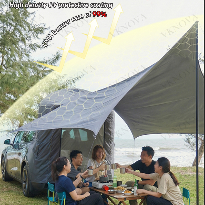 خيمة خلفية لسيارة تيسلا موديل  - مراجعة Outdoor Camping Car Tail Tent وسعره