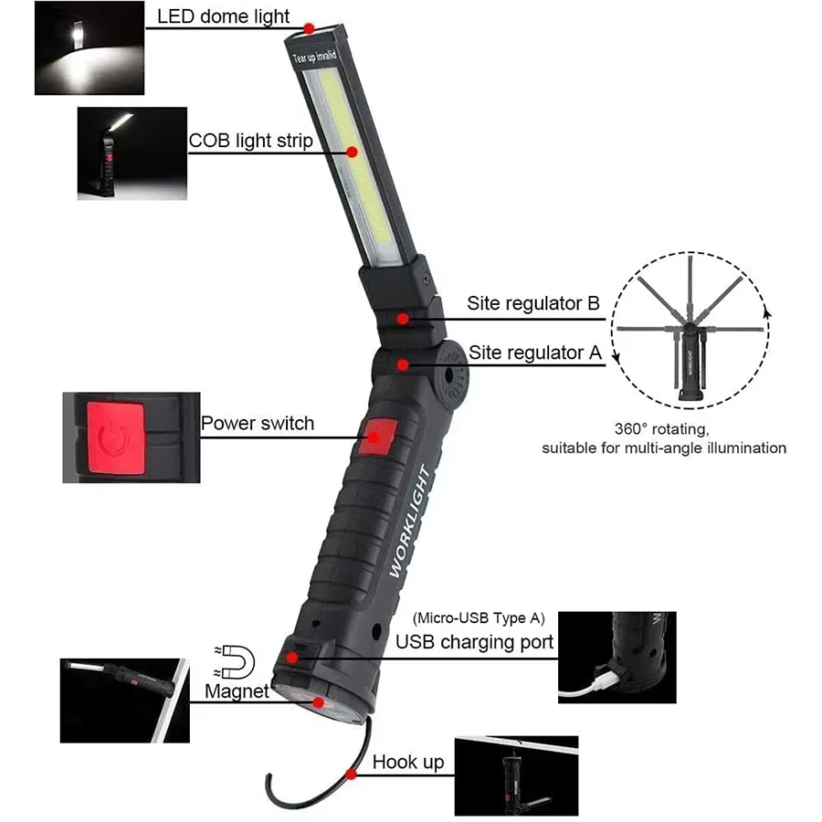 مصباح يدوي LED محمول مع خطاف م - مراجعة Outdoor Camping Lamp وسعره