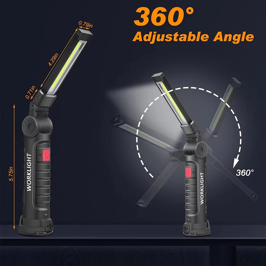 مصباح يدوي مغناطيسي قابل لإعاد - مراجعة Outdoor Camping Lamp وسعره