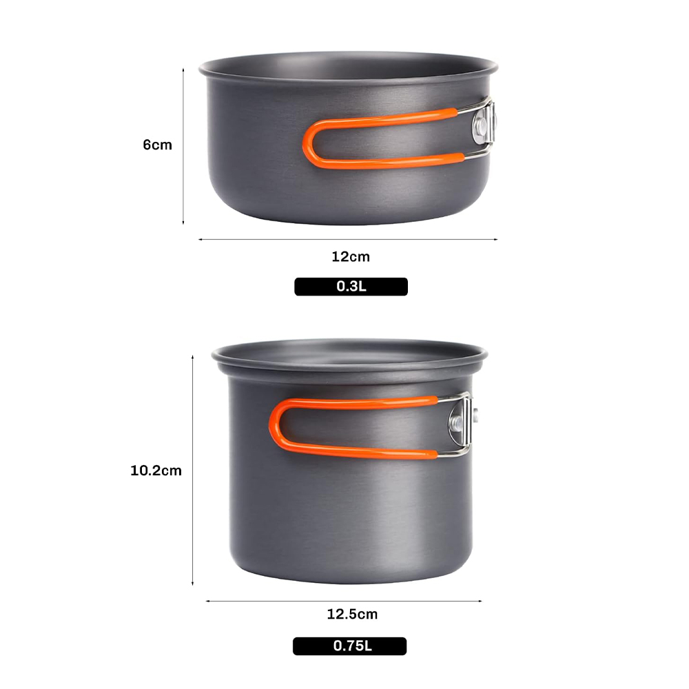 النار القيقب FMC-207 طقم أواني - مراجعة Outdoor Camping Solo وسعره