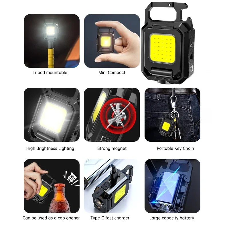 مصباح يدوي صغير سلسلة المفاتيح - مراجعة Outdoor Camping Lamp وسعره