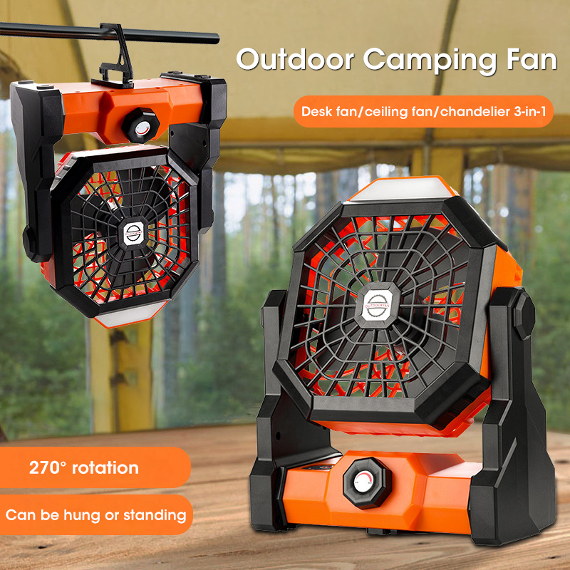 مروحة تخييم 10000 مللي أمبير ف - مراجعة Outdoor Camping Fan وسعره