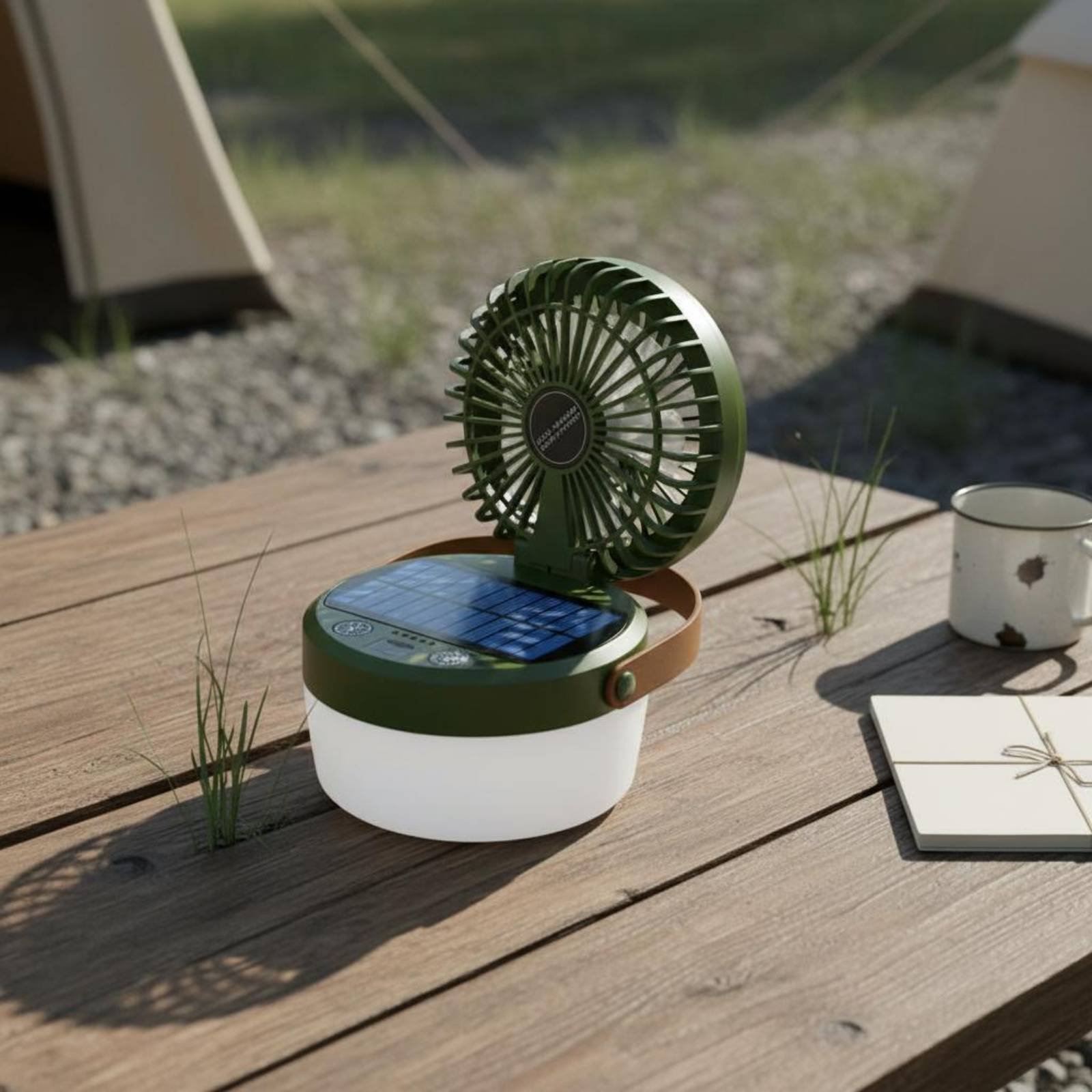 مروحة تخييم تعمل بالطاقة الشمس - مراجعة Outdoor Camping Fan وسعره