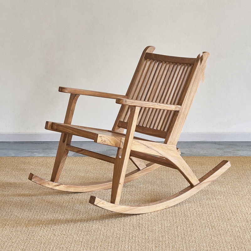كرسي استرخاء فاخر من خشب الدرد - مراجعة Outdoor Camping Rocking Chair وسعره