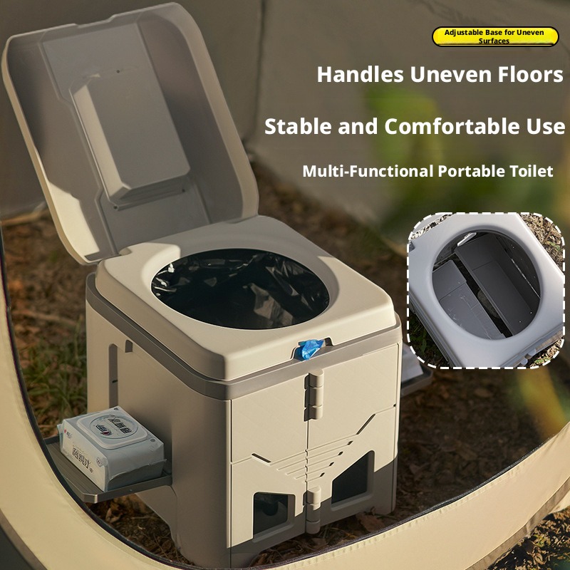 مرحاض متنقل قابل للطي للسيارة  - مراجعة Outdoor Camping Toilet وسعره
