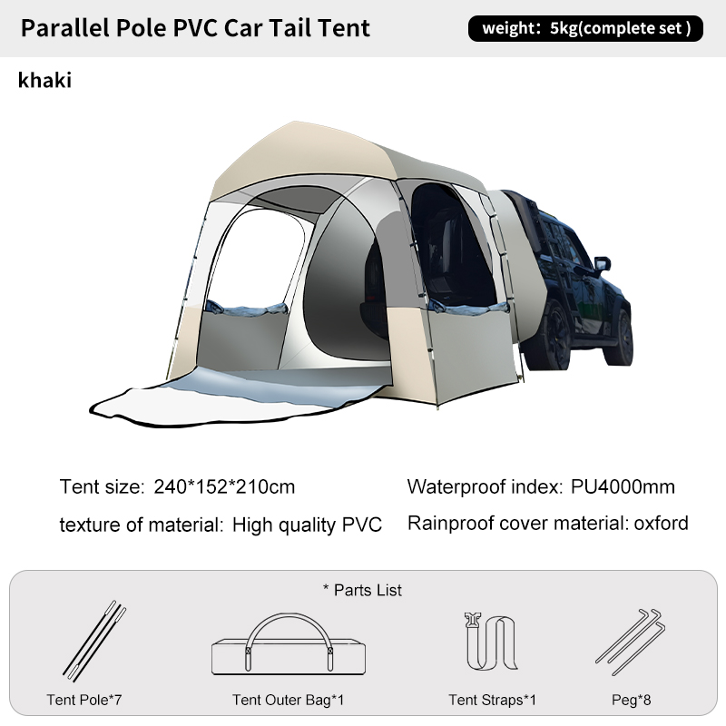 خيمة SUV شفافة للتخييم طوال ال - مراجعة Outdoor Camping Van Tent وسعره
