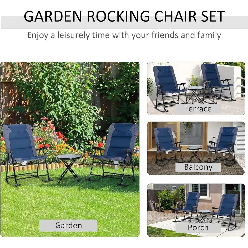 طقم أثاث خارجي من 3 قطع باللون - مراجعة Outdoor Camping Rocking Chair وسعره