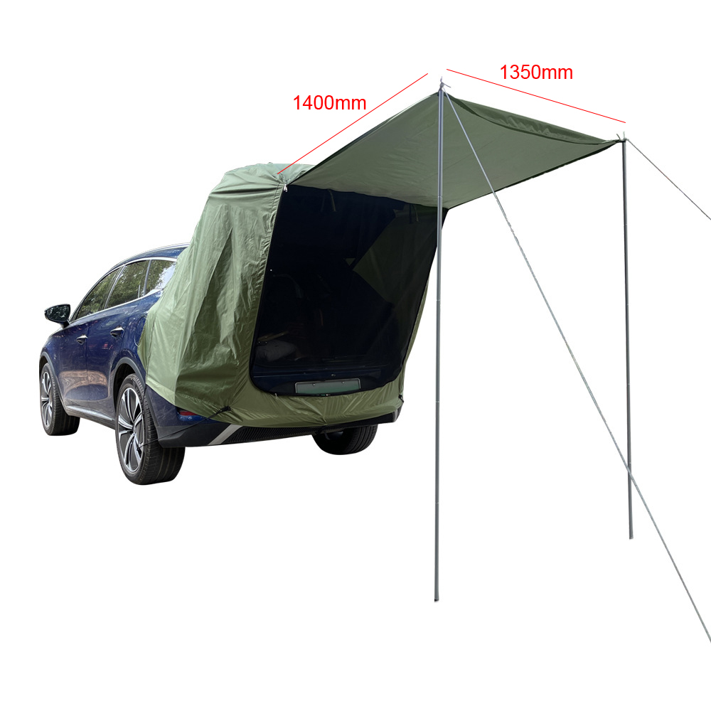 خيمة خلفية للسيارة مع مظلة ، خ - مراجعة Outdoor Camping Car Tail Tent وسعره