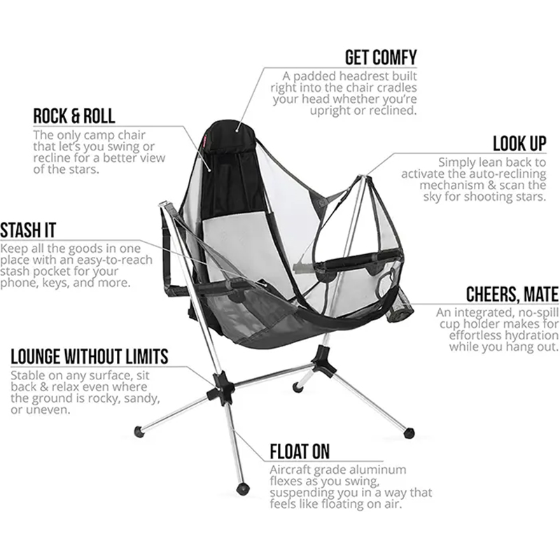 كرسي هزاز محمول خفيف الوزن من  - مراجعة Outdoor Camping Rocking Chair وسعره
