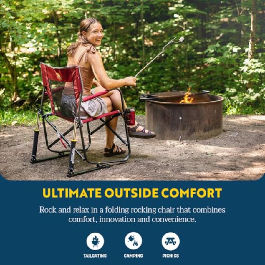 كرسي تخييم فري ستايل روكير للا - مراجعة Outdoor Camping Rocking Chair وسعره
